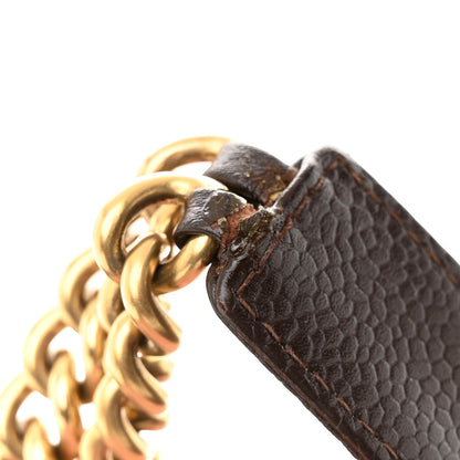 Chanel Caviar Quilted Shopping Tote Dark Brown 14 of 14
