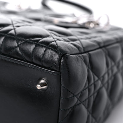 Christian Dior Lambskin Cannage Medium Lady Dior Black 9 of 13