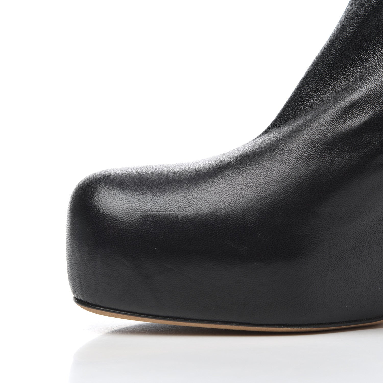 Bottega Veneta Nappa Platform Square Toe Ankle Boots 38 Black 9 of 16