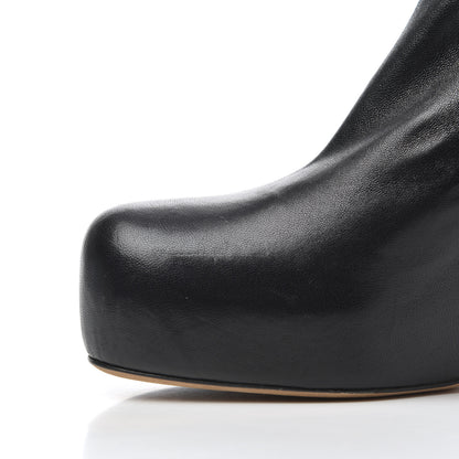 Bottega Veneta Nappa Platform Square Toe Ankle Boots 38 Black 9 of 16