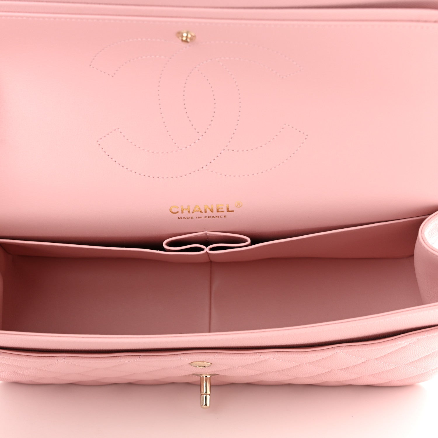 Chanel Caviar Quilted Jumbo Double Flap Light Pink 4 of 10