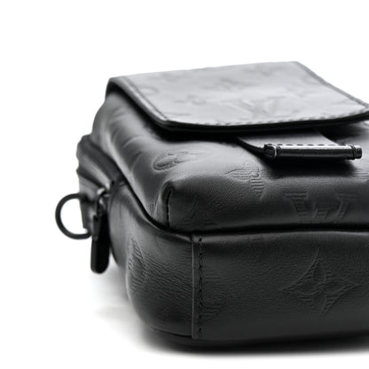 Louis Vuitton Calfskin Monogram Shadow Double Phone Pouch NM Black 8 of 9