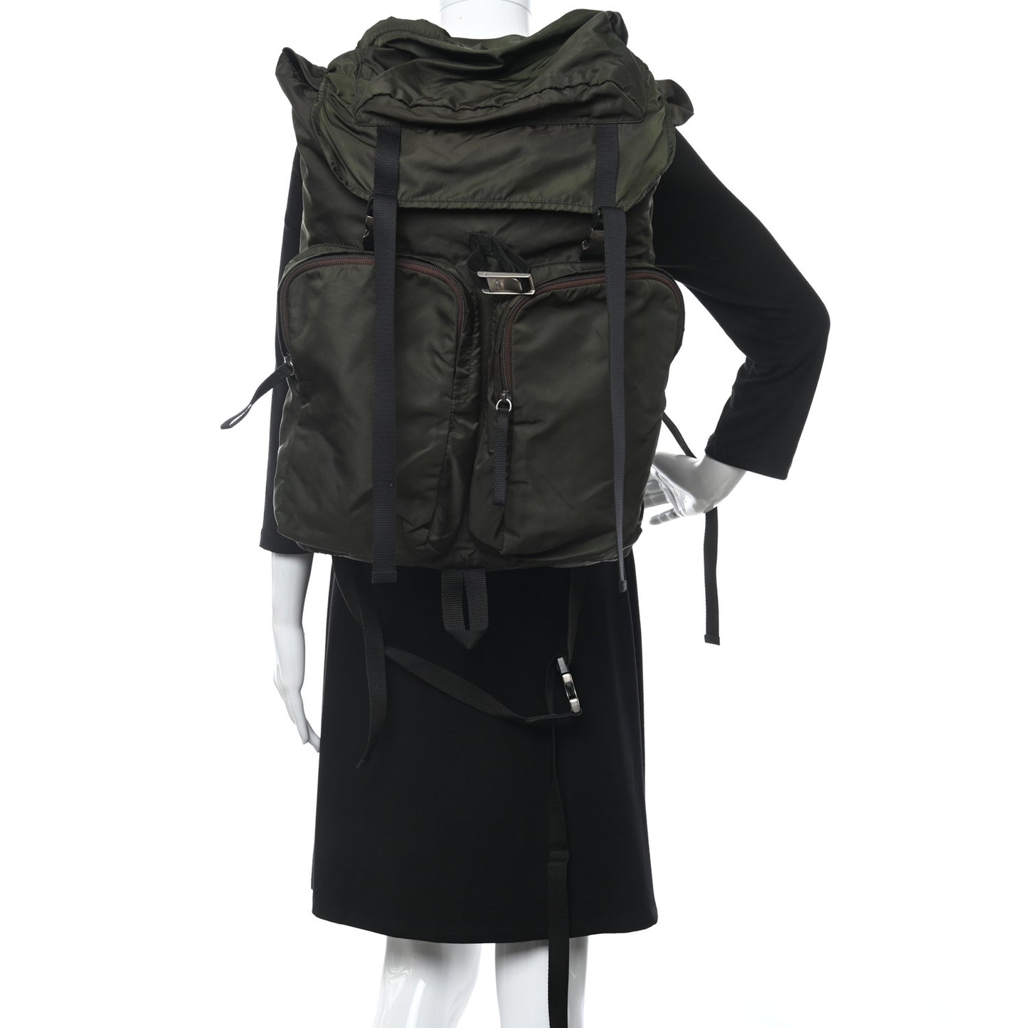 Tessuto Nylon Buckle Backpack Mimetico