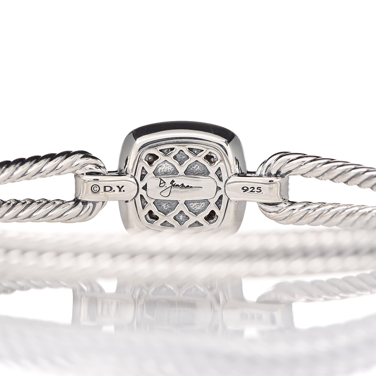 David Yurman Sterling Silver Diamond Albion Cable Bracelet 5 of 6
