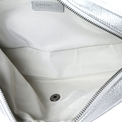 Chanel Metallic Calfskin Quilted Medium Casual Rock Flap Silver 5 of 9