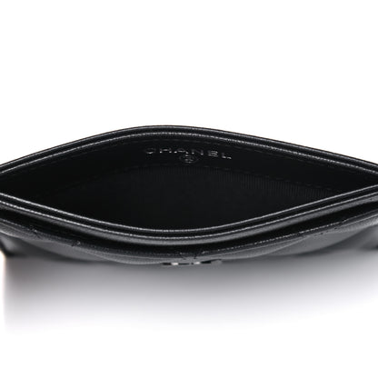 Chanel Lambskin Quilted Card Holder So Black 4 of 4