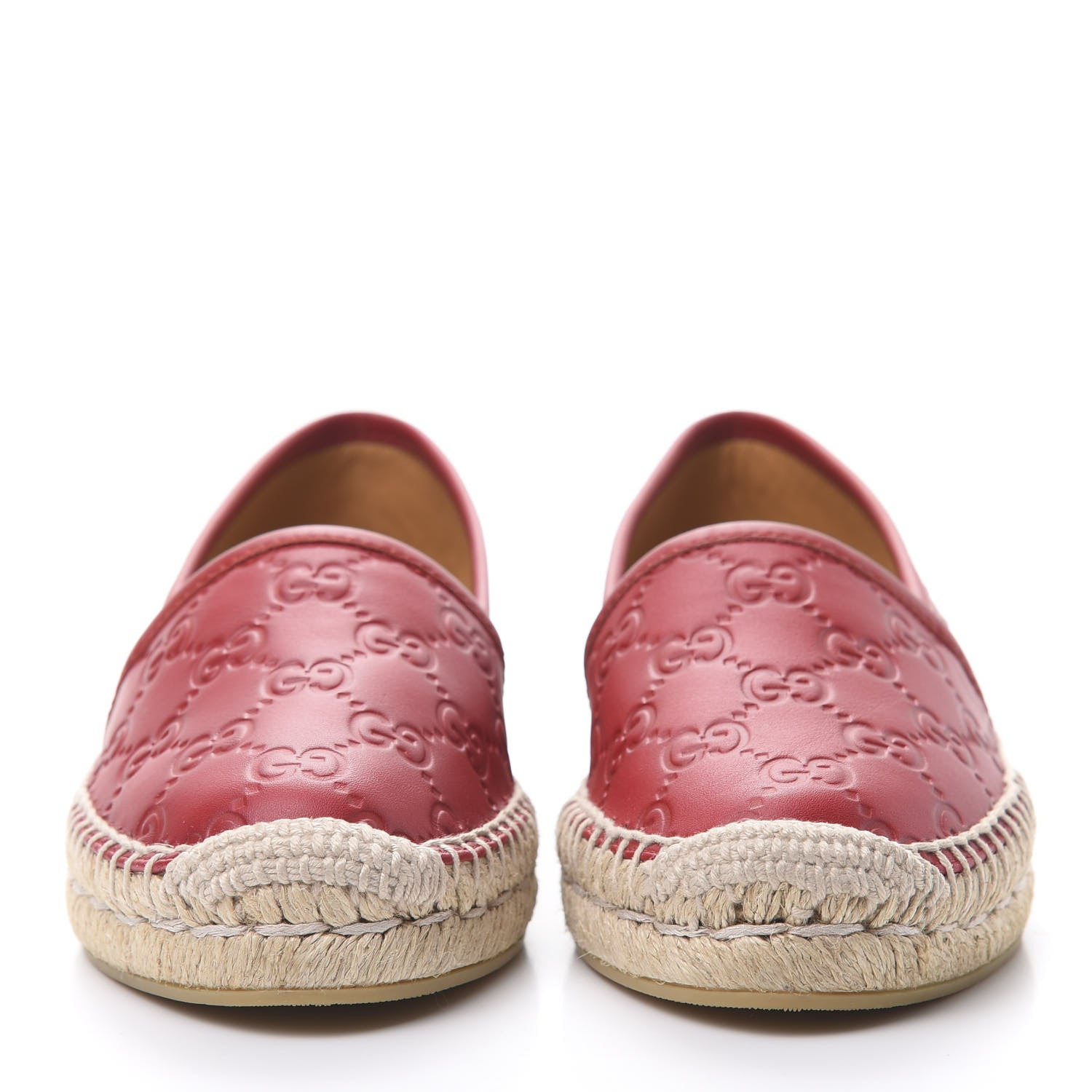 Gucci Guccissima Signature Espadrilles 35 Hibiscus Red 2 of 8