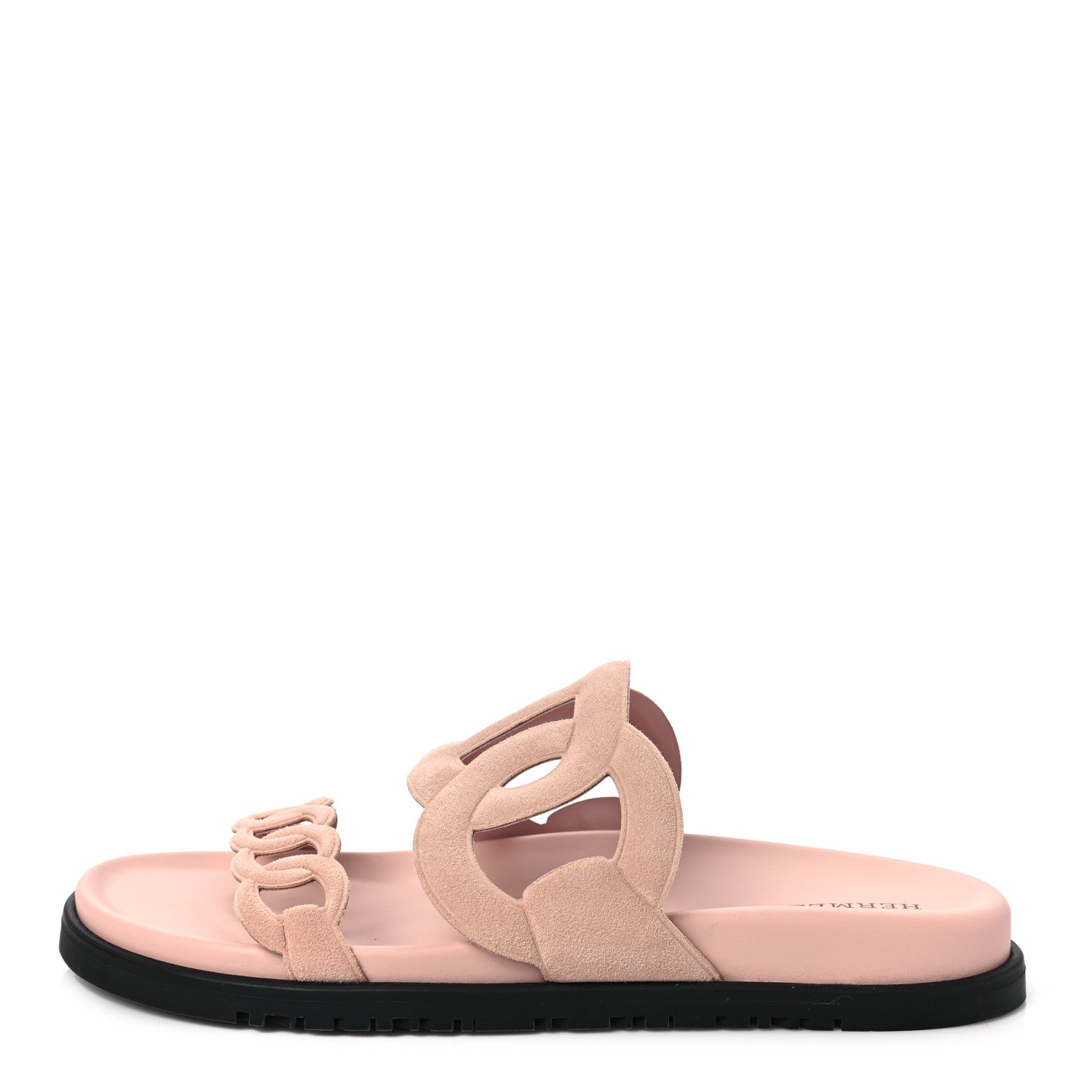 Hermes Suede Goatskin Extra Sandals 38 Rose Opaline 1 of 8