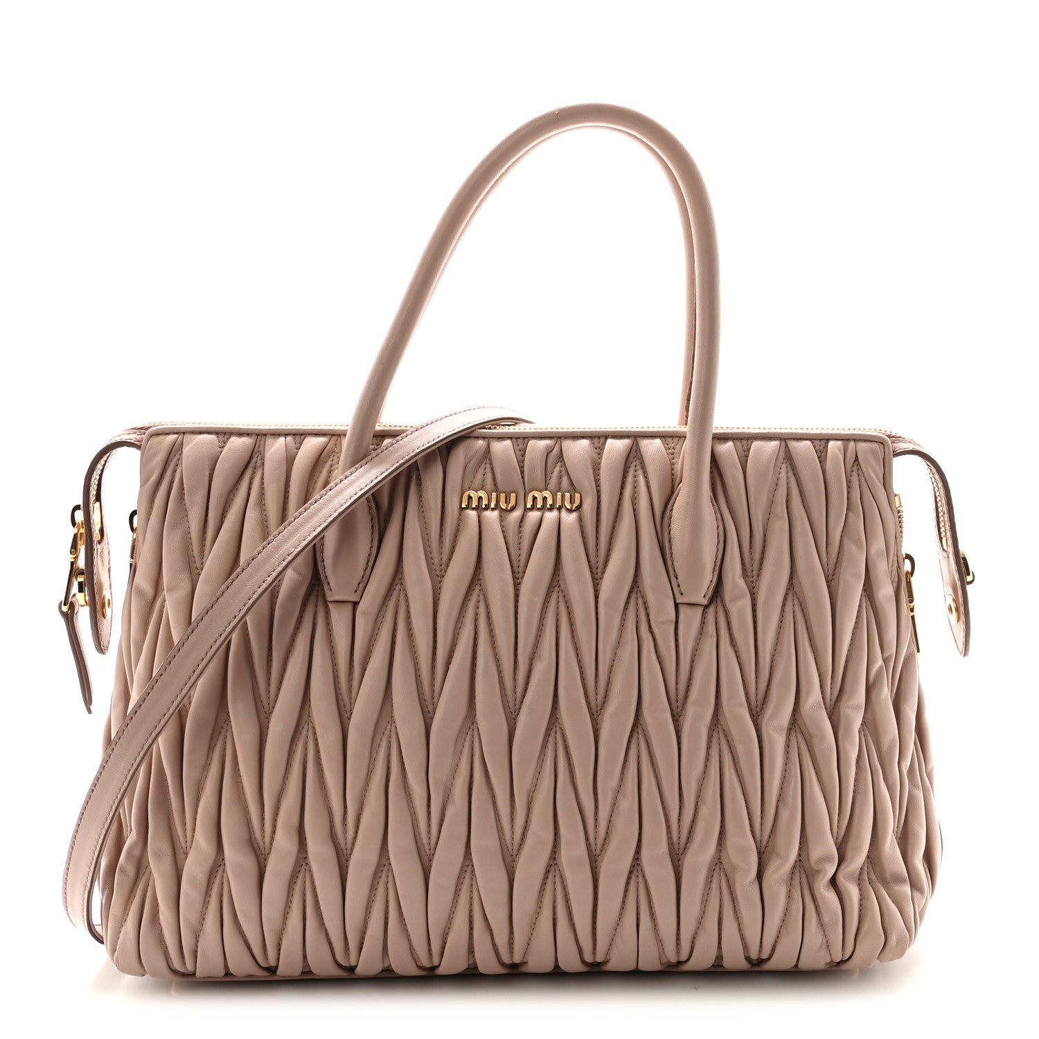 Miu Miu Nappa Matelasse Top Handle Cammeo 1 of 9
