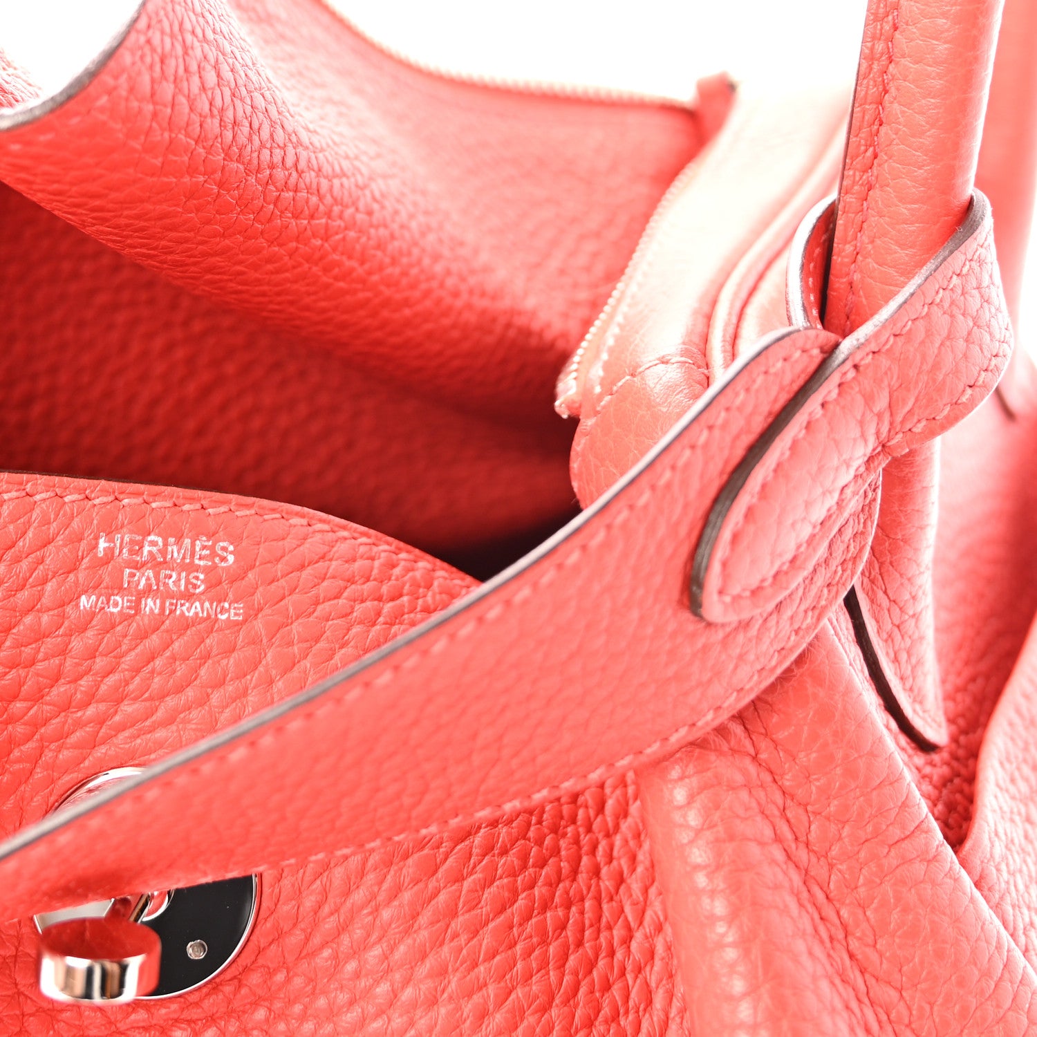 Hermes Taurillon Clemence Lindy 30 Rouge Pivoine 6 of 10