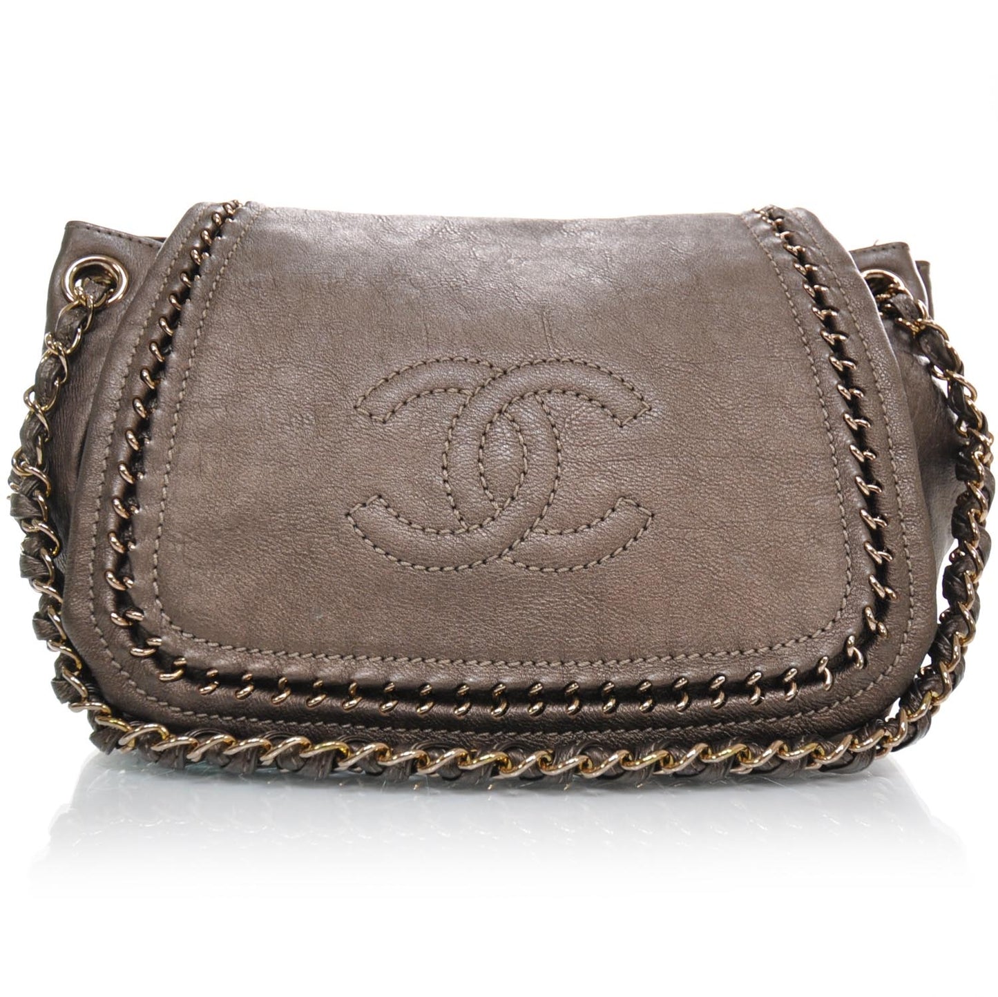 Luxe Ligne Flap Bag Bronze