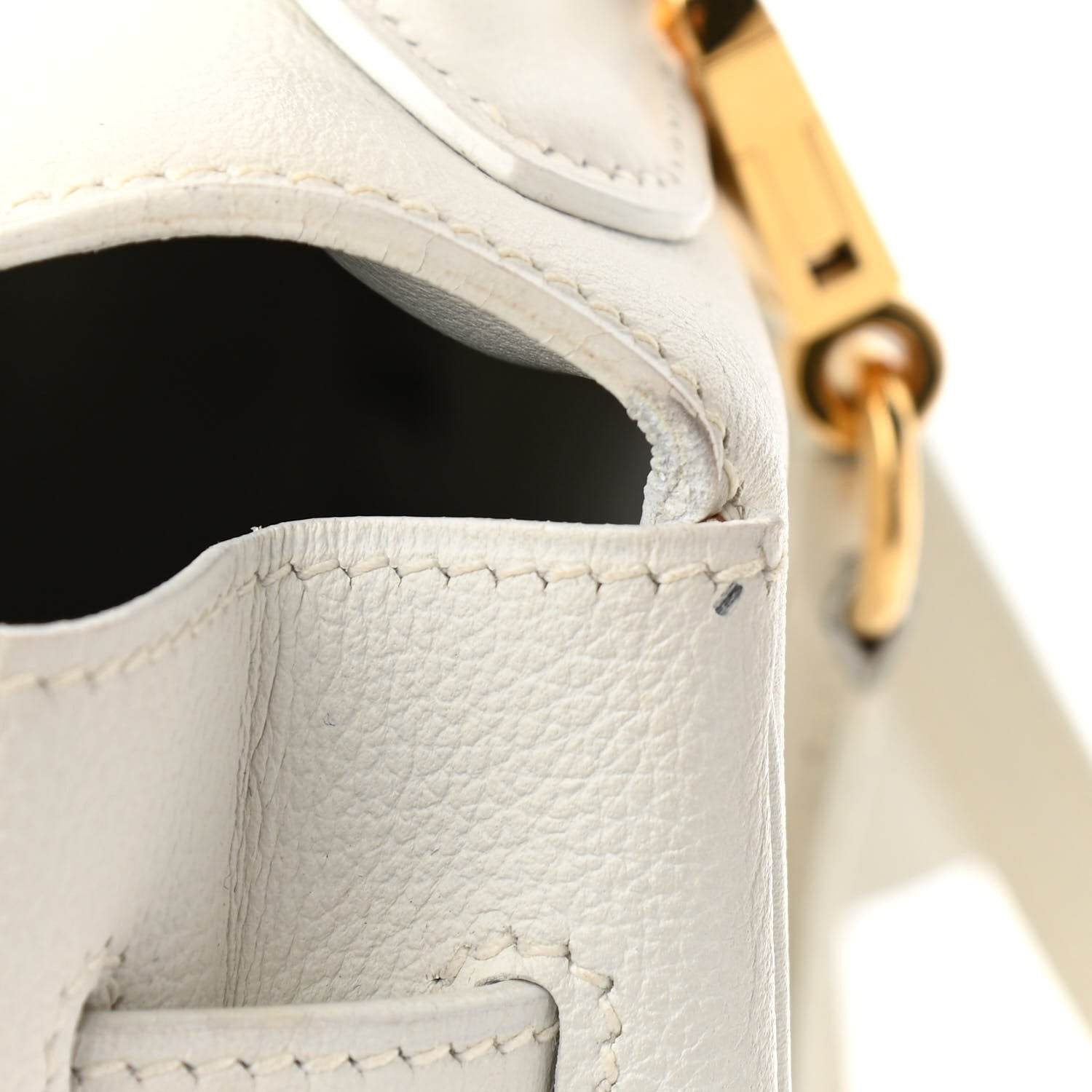 Hermes Evercolor Kelly Retourne 32 White 13 of 16