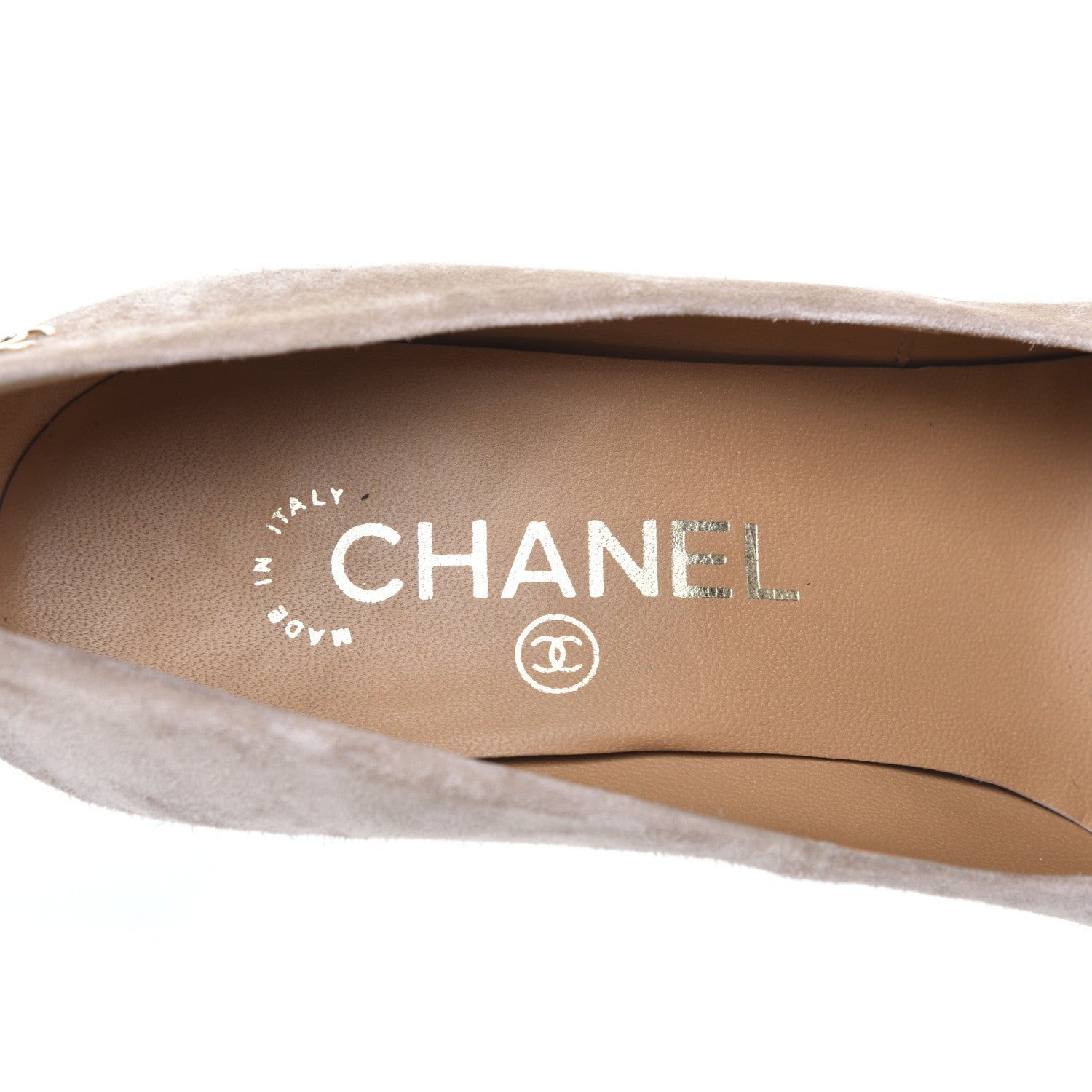 Chanel Suede Calfskin CC Pumps 36 Dark Beige 8 of 11