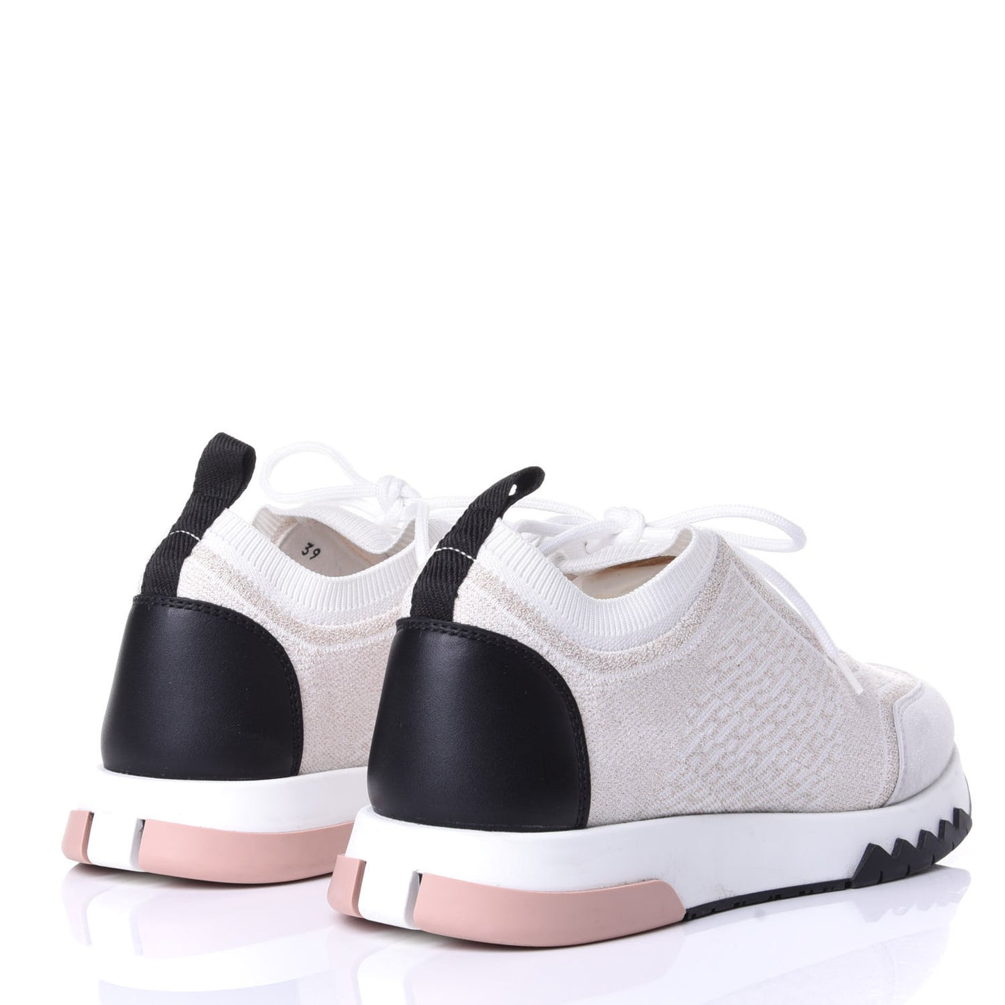 Technical Canvas Goatskin Womens Addict Sneakers 39 Multicolor Rose Dore