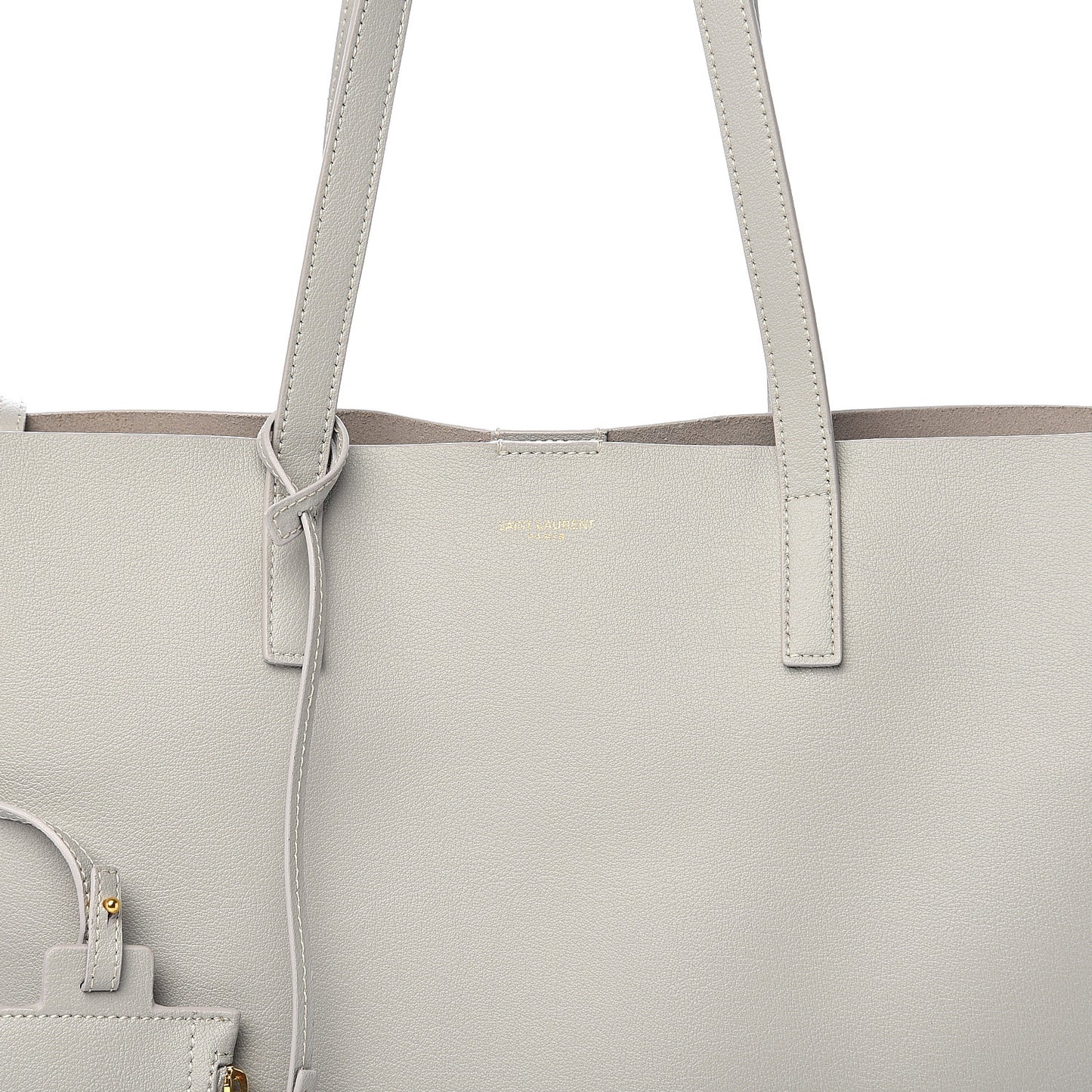 Calfskin North-South Shopping Tote Oyster Grey