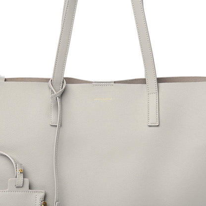 Saint Laurent Calfskin North-South Shopping Tote Oyster Grey 9 of 9