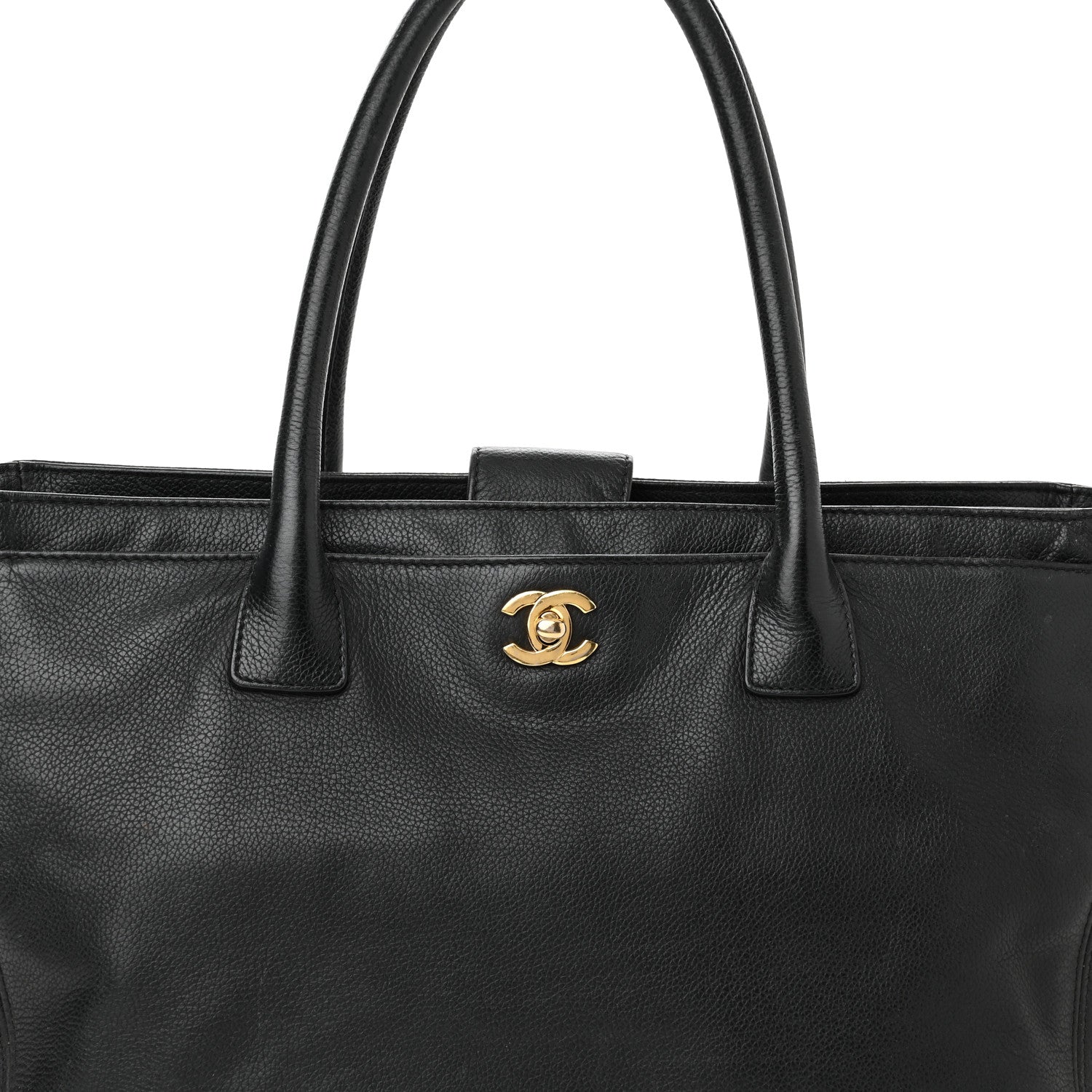 Chanel Calfskin Cerf Executive Shopper Tote Black 7 of 17