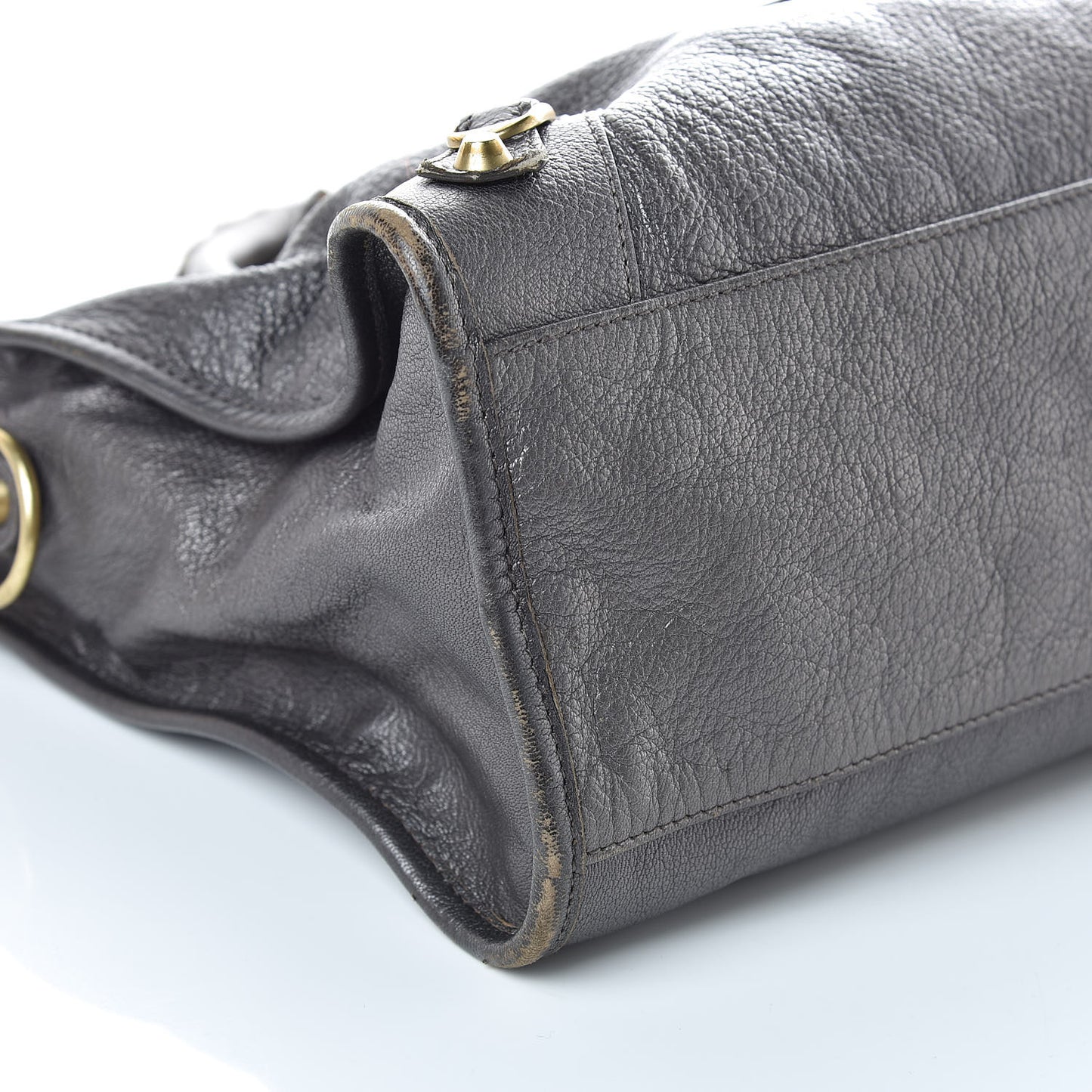 Pearlescent Goatskin Classic Gold Hardware City Bronze