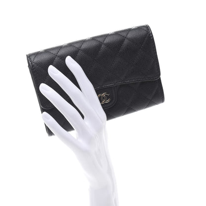Chanel Caviar Quilted Medium Flap Wallet Black 2 of 9