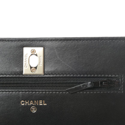 Chanel Lambskin Quilted Trendy CC Wallet On Chain WOC Black 14 of 15