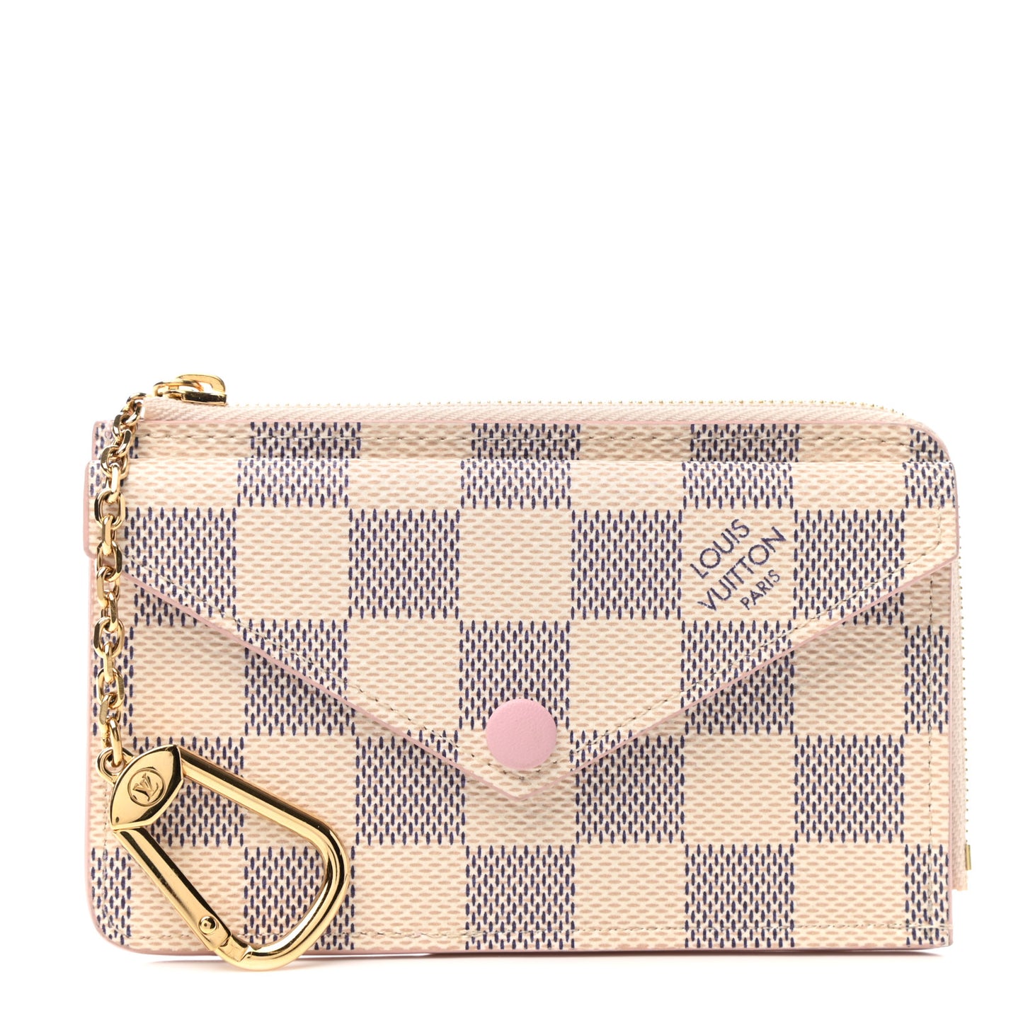 Damier Azur Recto Verso Card Holder Rose Ballerine