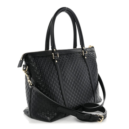 Gucci Soft Microguccissima Small Zippered Satchel Black 3 of 12