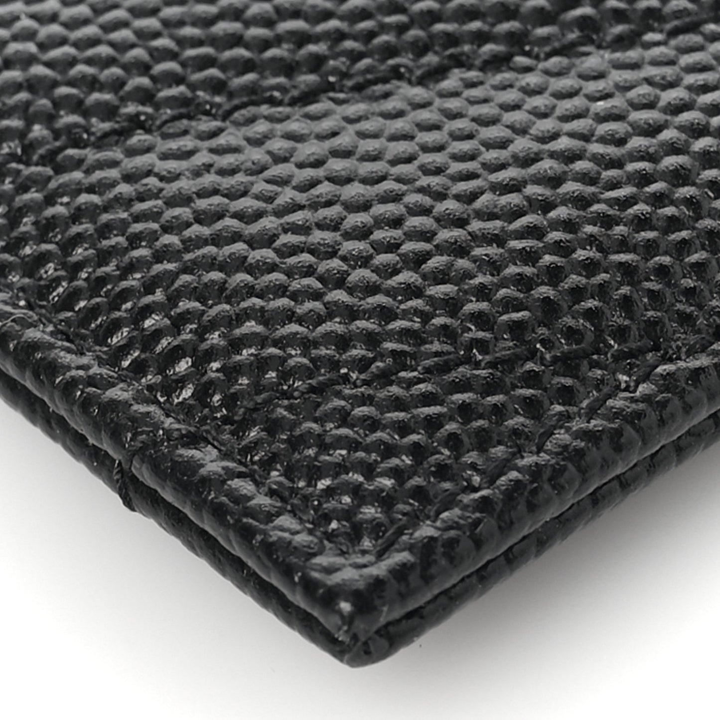 Grain De Poudre Matelasse Chevron Monochrome Monogram Credit Card Case Black