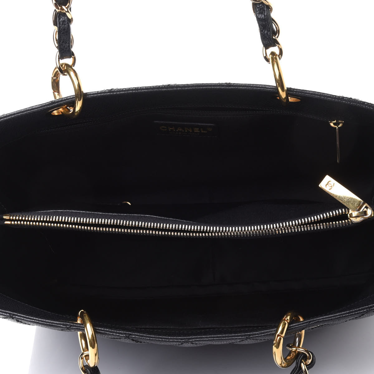 Chanel Caviar Quilted Grand Shopping Tote GST Black 4 of 4