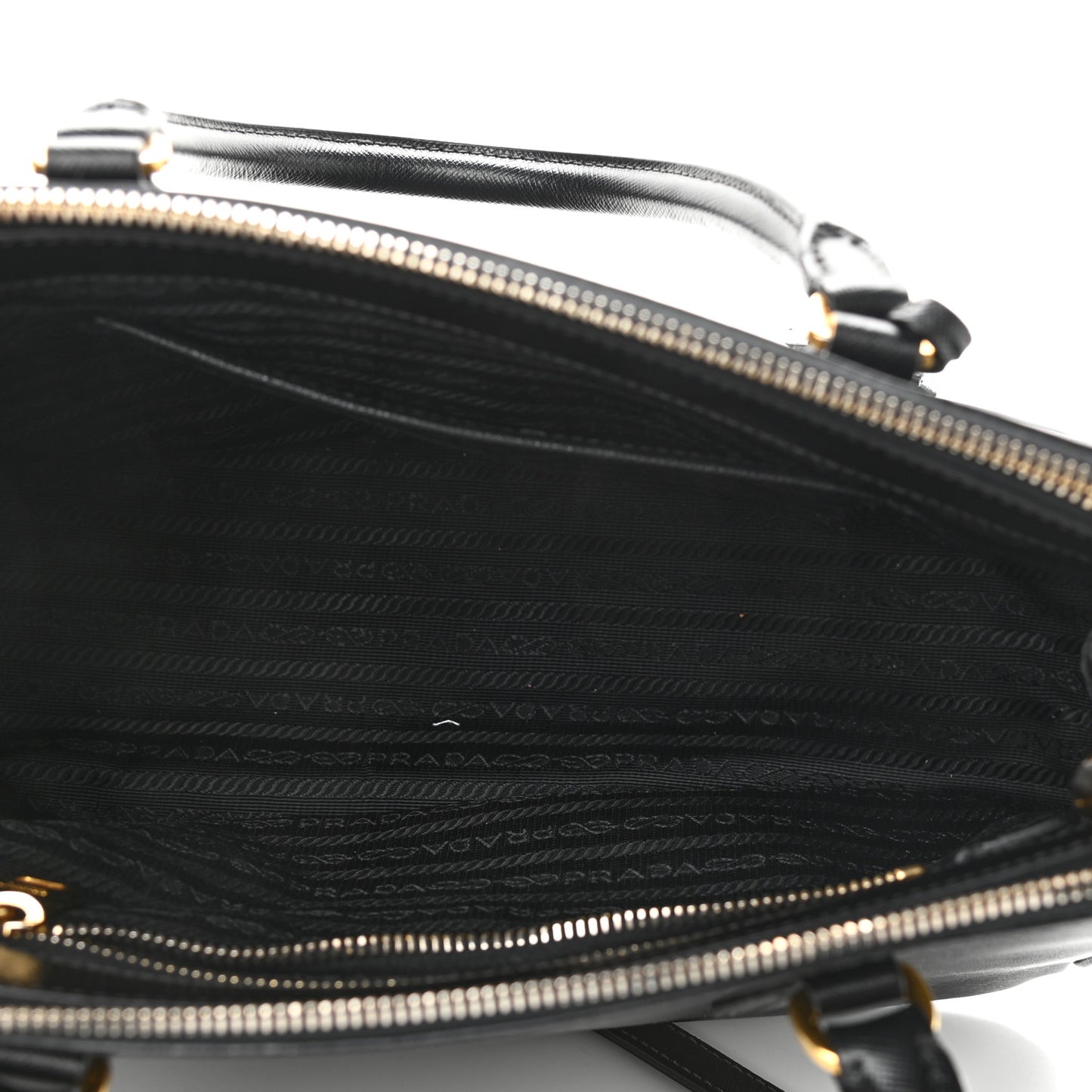 Saffiano Small Galleria Double Zip Tote Black