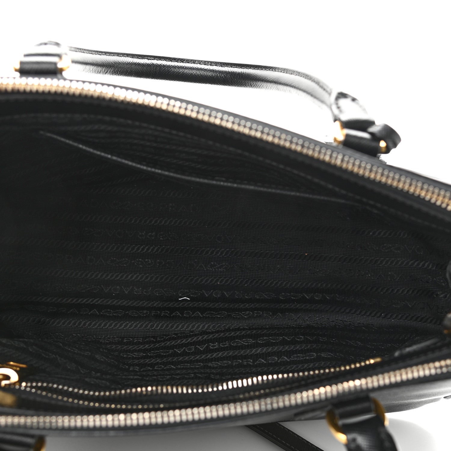 Prada Saffiano Small Galleria Double Zip Tote Black 5 of 10