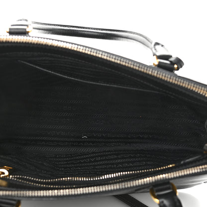 Prada Saffiano Small Galleria Double Zip Tote Black 5 of 10