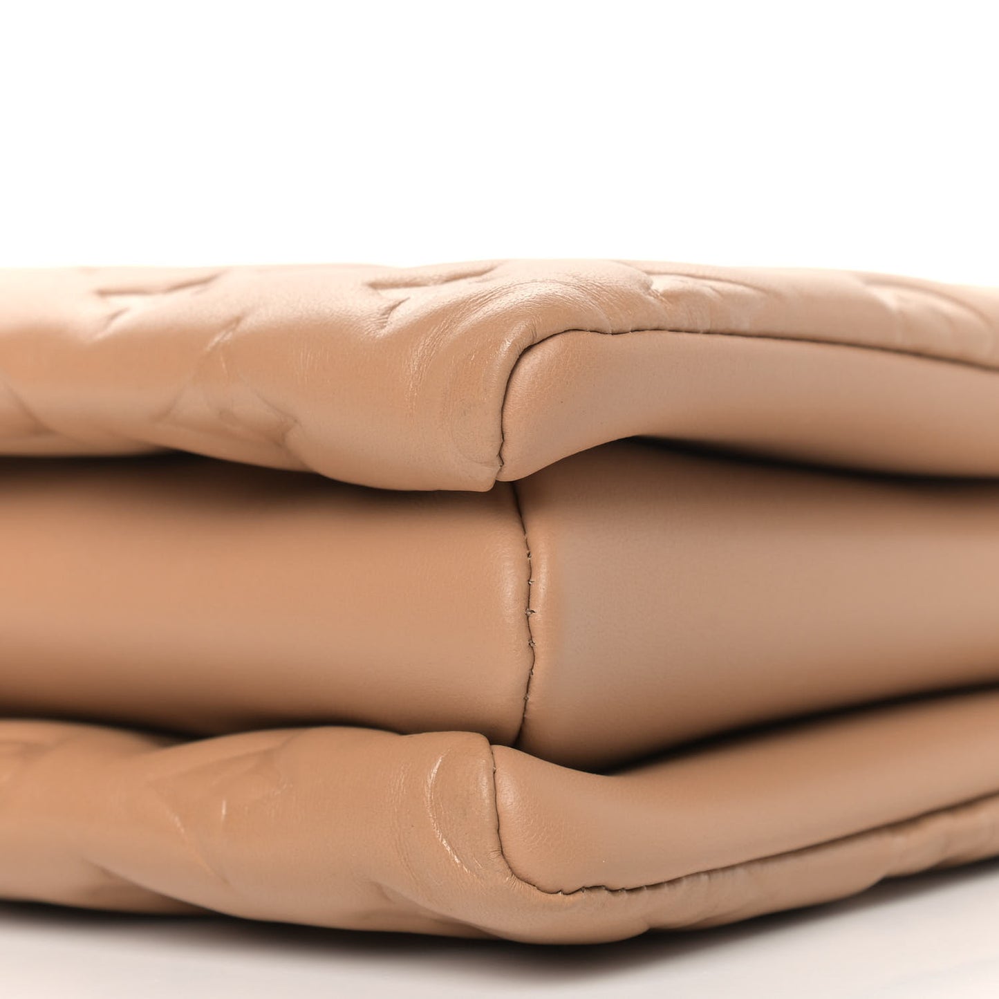 Lambskin Embossed Monogram Coussin PM Camel