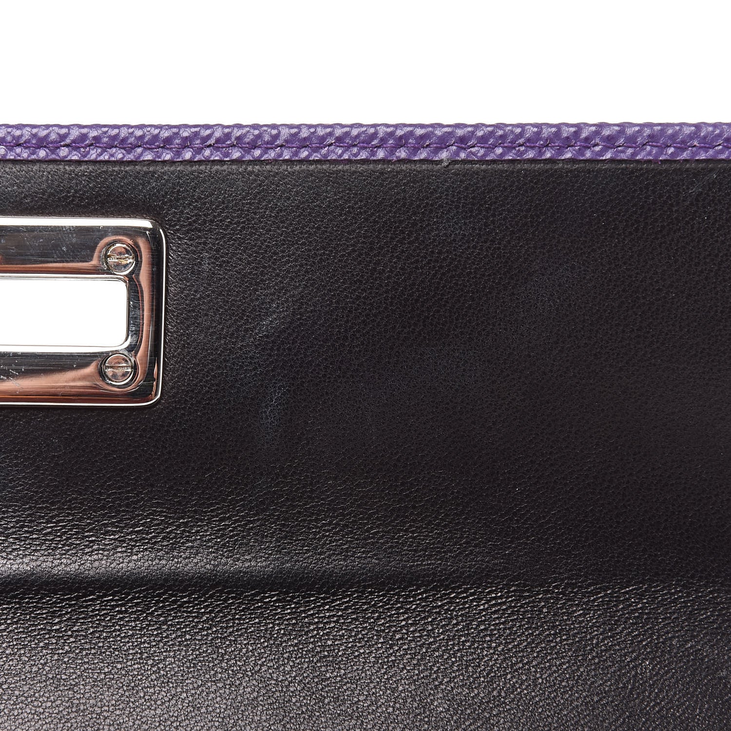 Prada Saffiano Lux Flap Clutch Viola 10 of 14