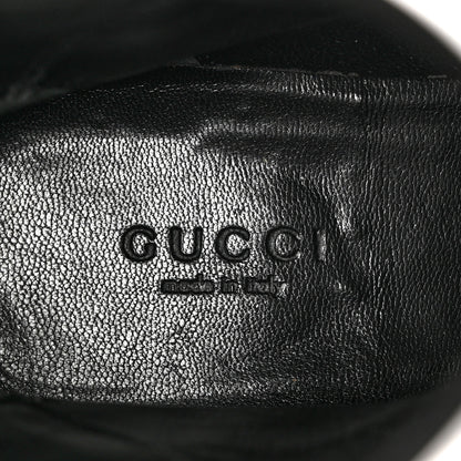 Gucci Calfskin Tess Horsebit Ankle Boots 37 Black 8 of 9