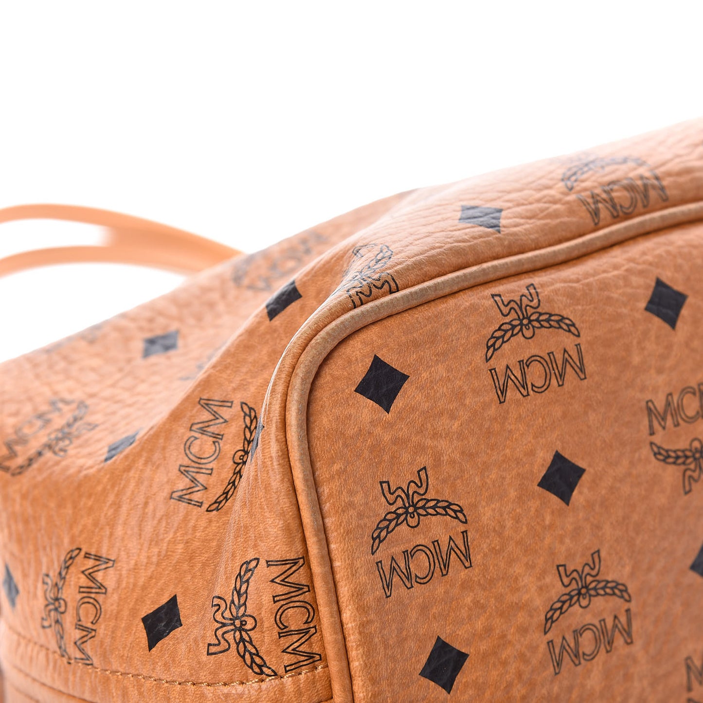 Visetos Crocodile Embossed Medium Liz Shopper Tote Cognac