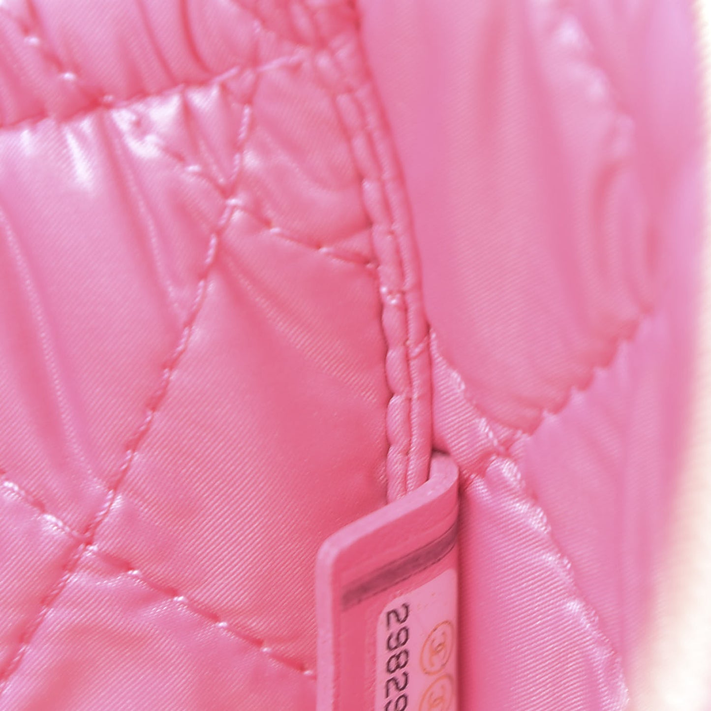 Caviar Quilted Large Vanity Pouch Pink