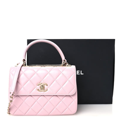 Chanel Lambskin Quilted Small Trendy CC Flap Dual Handle Bag Light Pink 13 of 13