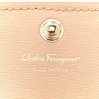Salvatore Ferragamo Calfskin City Wallet On Chain Almond 6 of 13