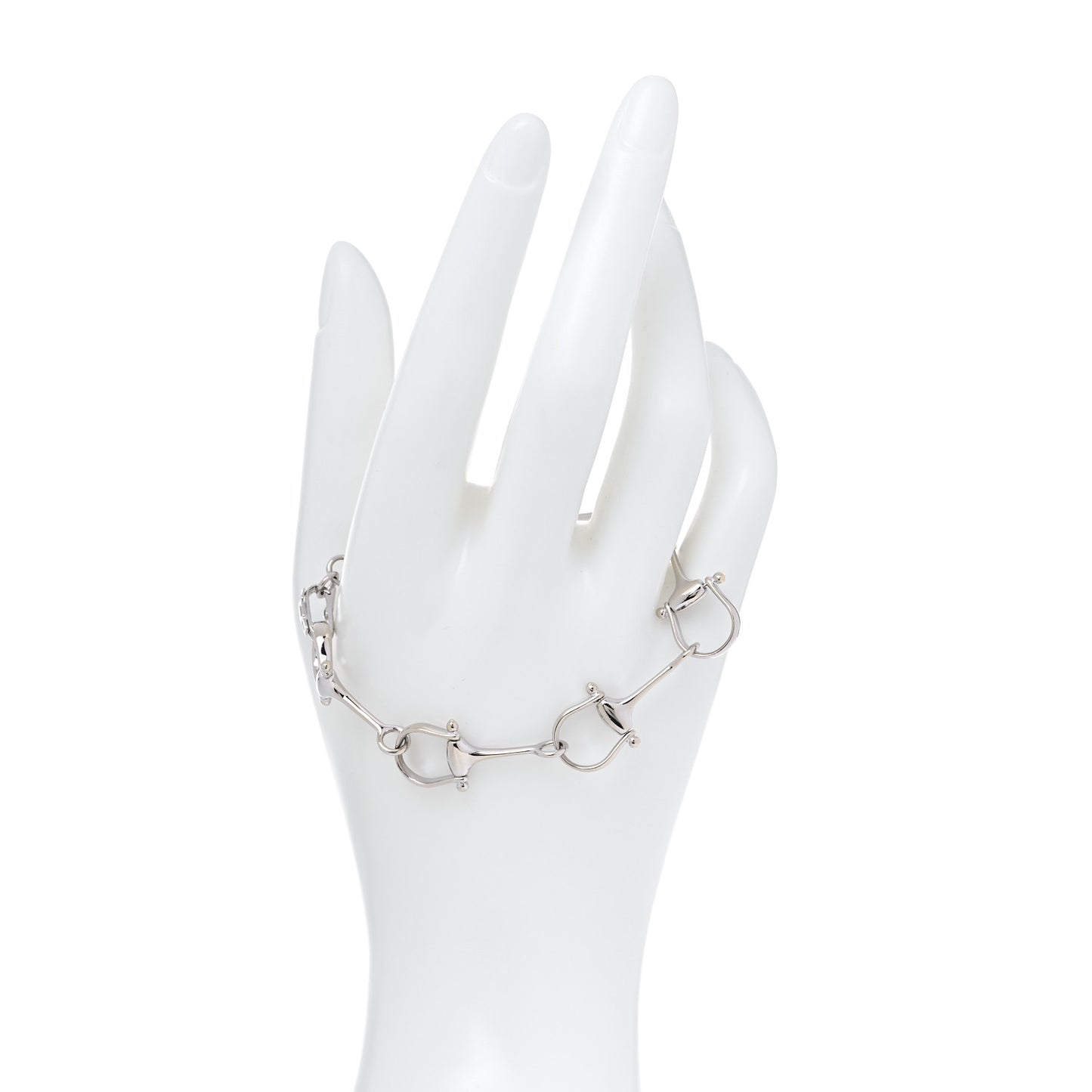 18K White Gold Horsebit Bracelet