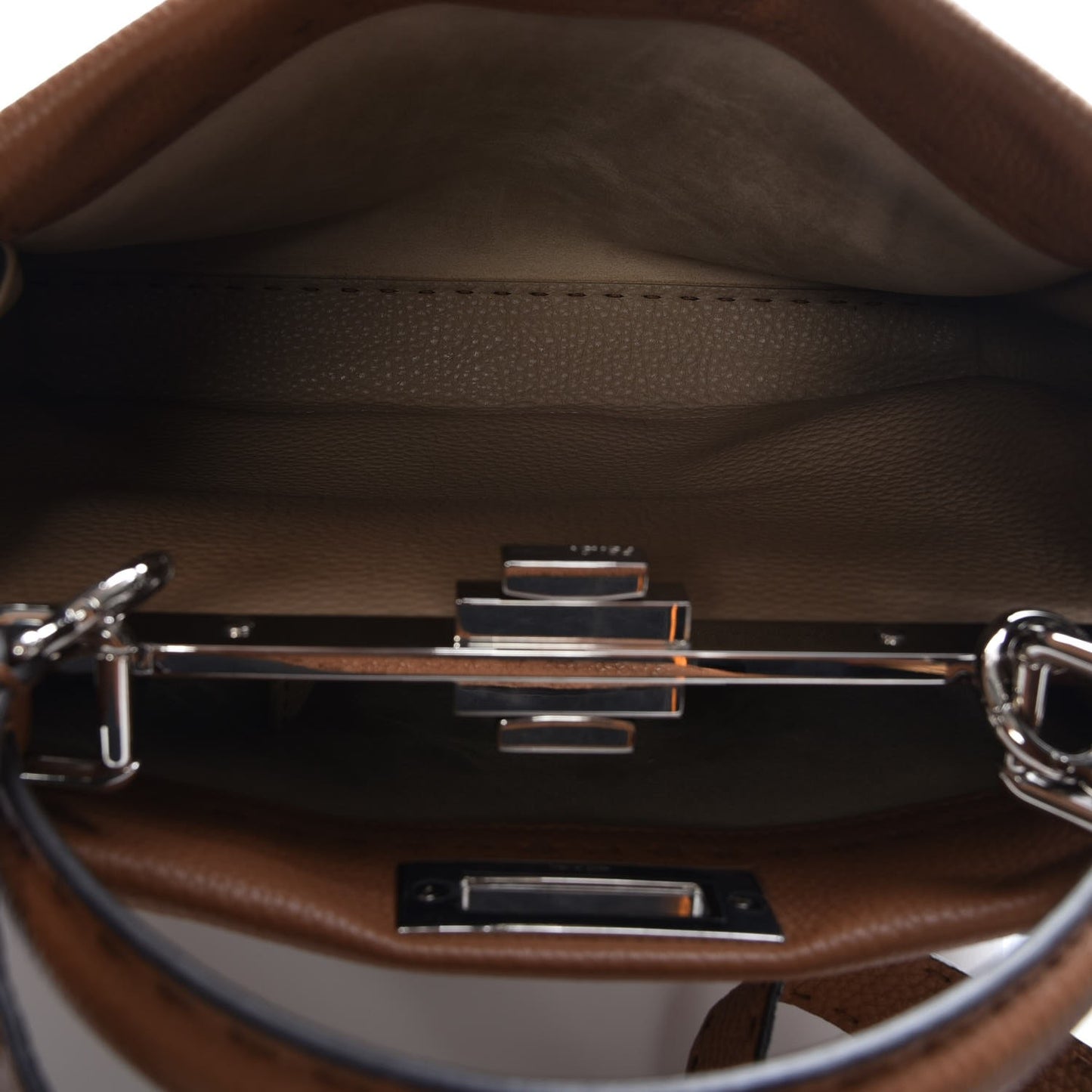 Cuoio Romano Selleria Bi-Color Medium Peekaboo Iconic Satchel Mou Deserto