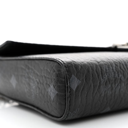 MCM Visetos Medium Tracy Crossbody Bag Black 9 of 10