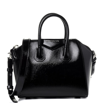 Givenchy Textured Patent Calfskin Mini Antigona Black 1 of 11