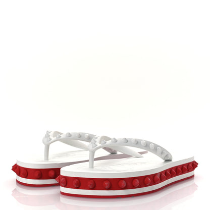 Christian Louboutin Rubber Spike Super Loubi Donna Flip Flop 36 White 4 of 12