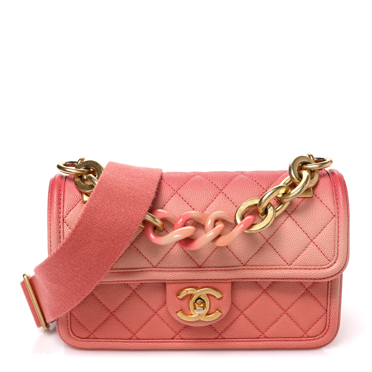 Chanel Caviar Quilted Small Sunset On The Sea Flap Coral 1 of 10