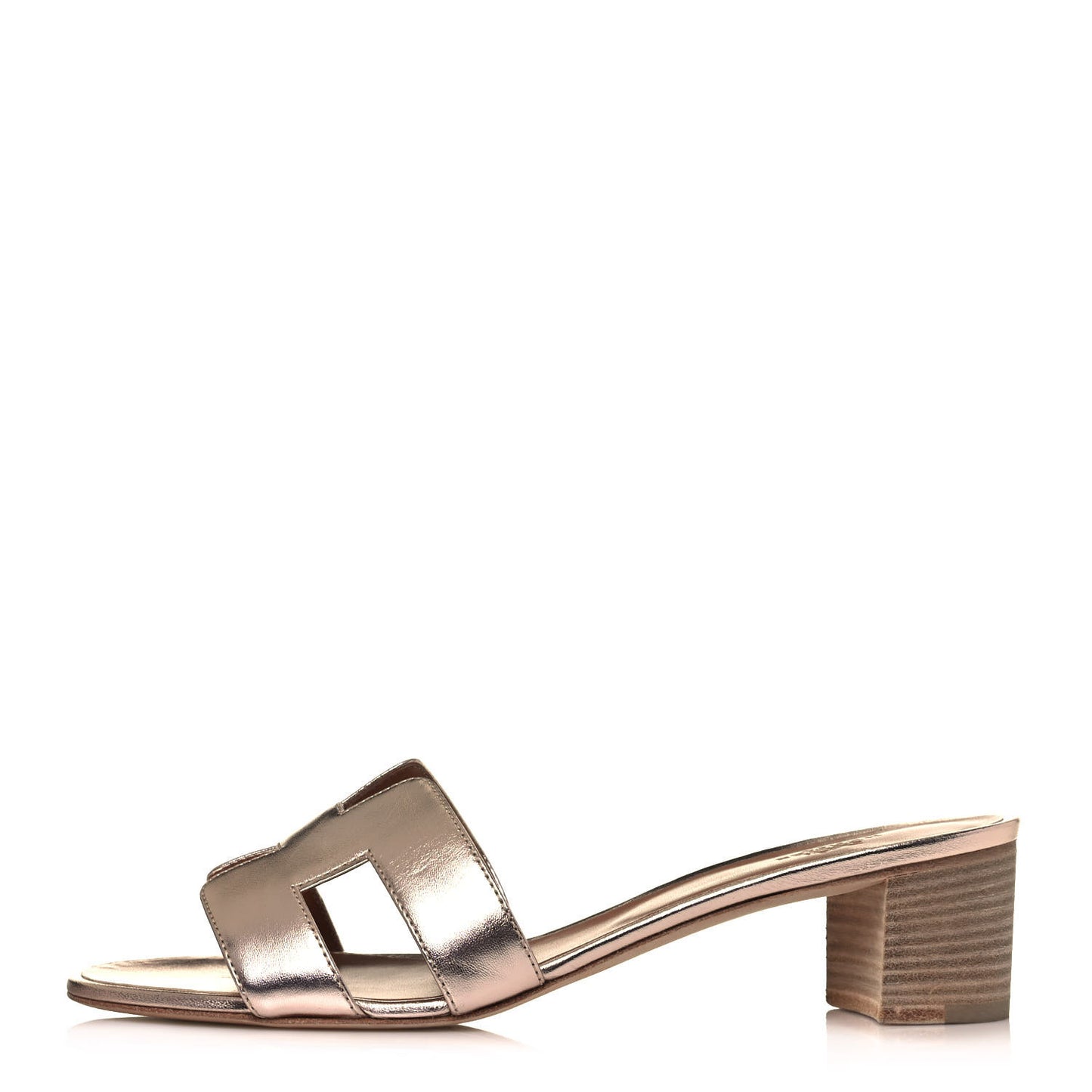 Metallic Nappa Oasis Sandals 40 Rose Dore