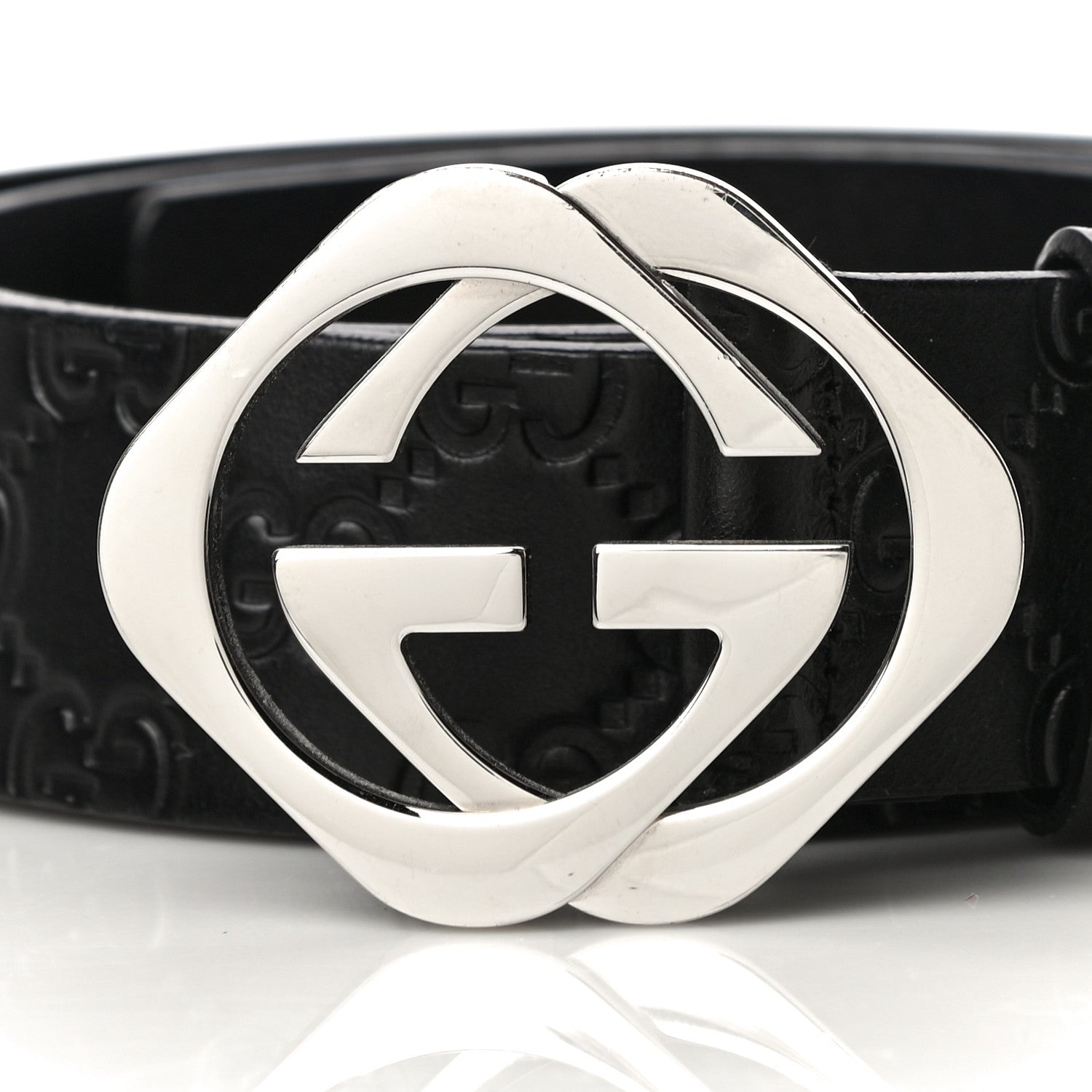 Gucci Guccissima Square G Belt 90 36 Black 2 of 10