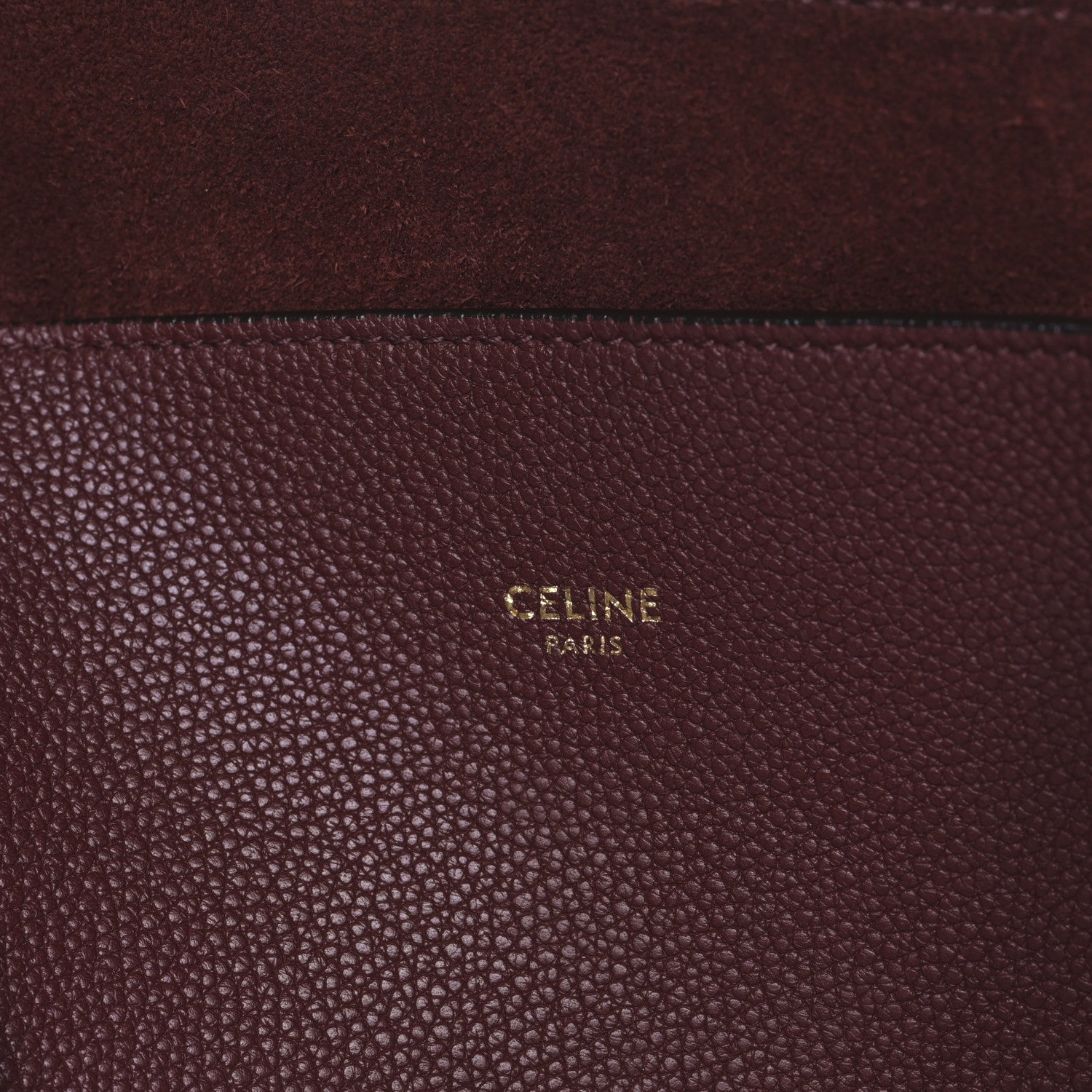 Celine Soft Grained Calfskin Small Belt Cabas Phantom Burgundy 6 of 10
