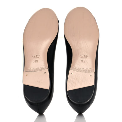 Gucci Nappa Matelasse Chevron Double G Ballet Flats 39.5 Black 5 of 8