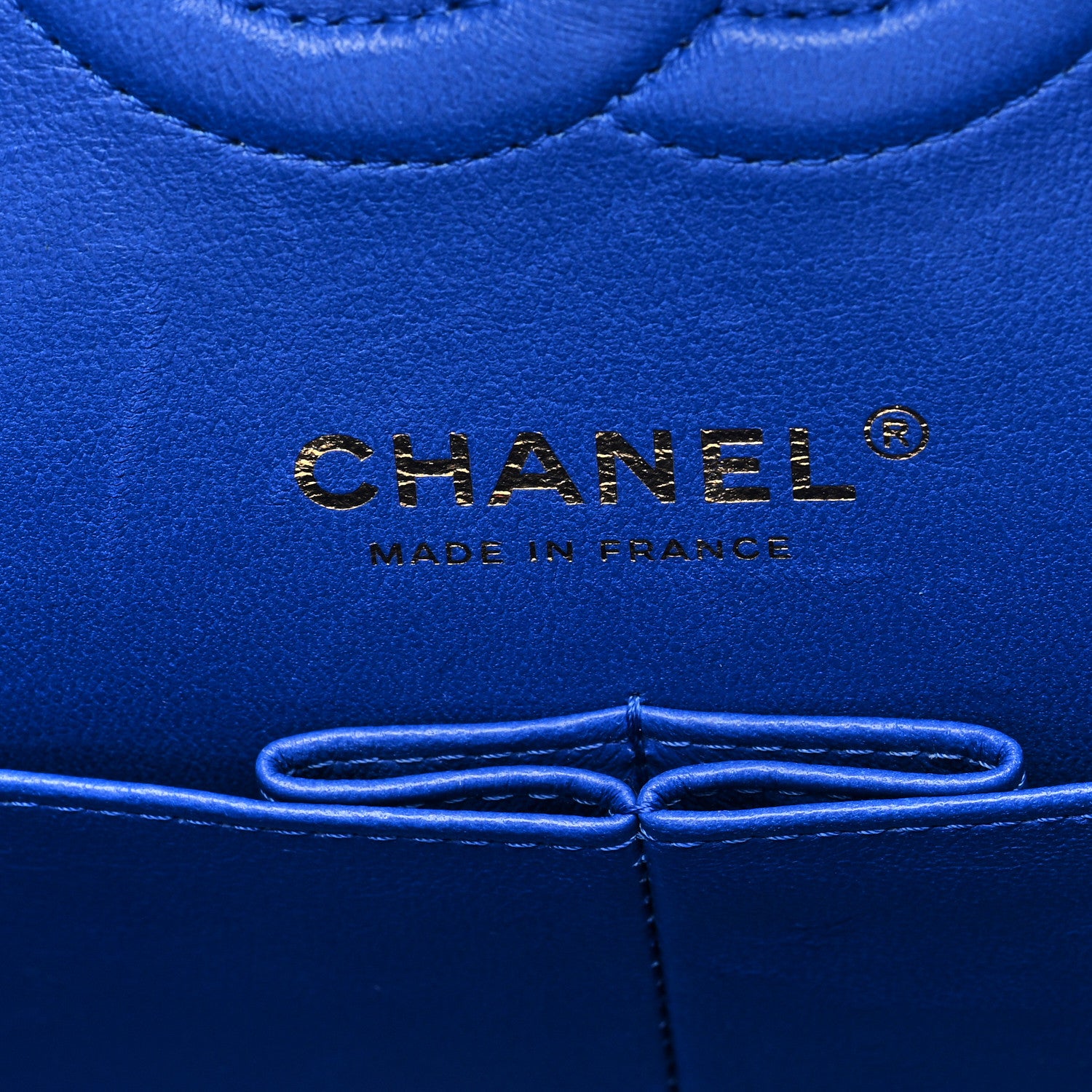 Chanel Iridescent Caviar Quilted Medium Double Flap Blue 6 of 11