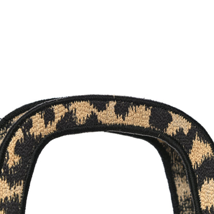 Christian Dior Canvas Mizza Embroidered Mini Leopard Book Tote Beige 13 of 16